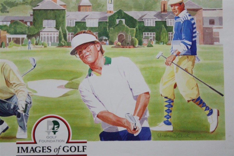 'Golf Foundation Images of Golf' Poster with Payne, Seve, Watson, Faldo, & others JSA ALOA