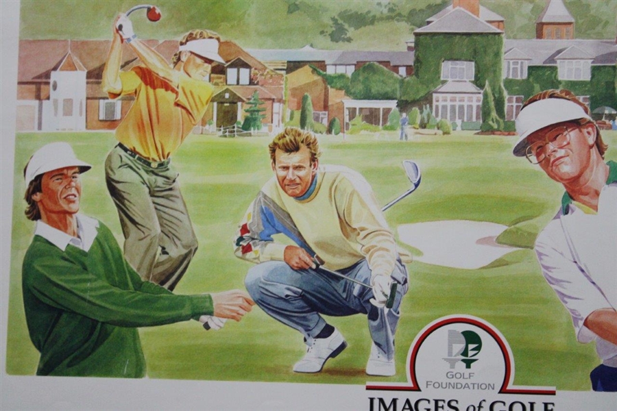 'Golf Foundation Images of Golf' Poster with Payne, Seve, Watson, Faldo, & others JSA ALOA