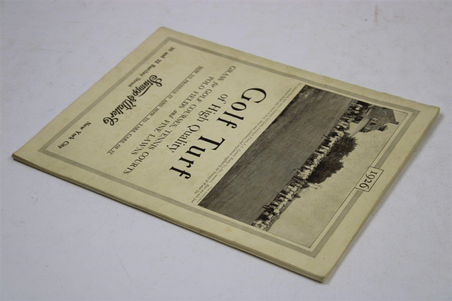 1926 'Golf Turf of High Quality' Book/Magazine by Stumpp & Walter Co. - Salisbury Golf Links