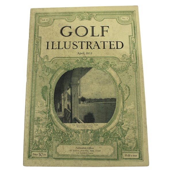 1933 'Golf Illustrated' - The Shinecossett Country Club Cover - Vol. 39 No. 1