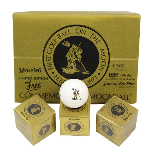 Spalding Ltd Ed Commemorative Moonball Box w/Three (3) Single Sleeves/Balls