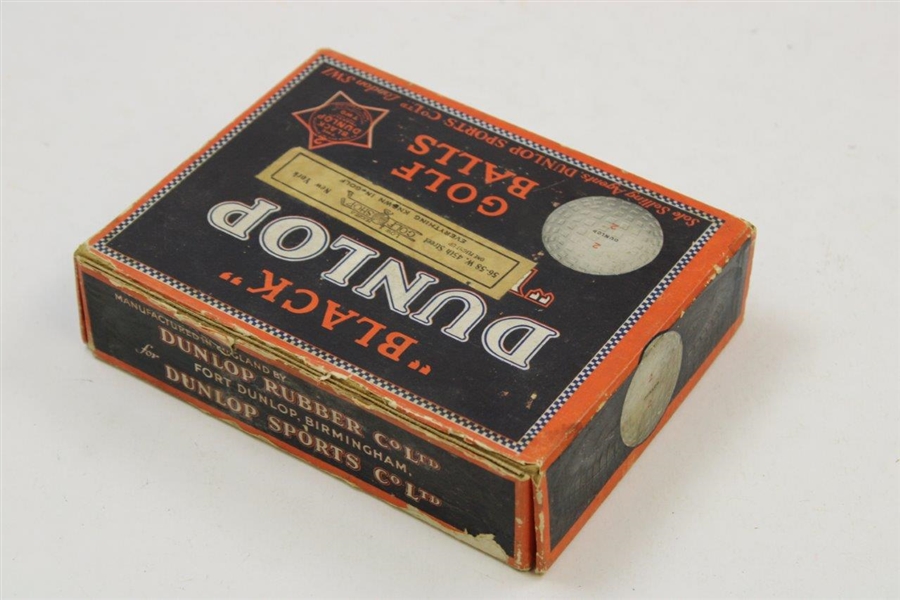 Vintage Dunlop Black Maxfli Golf Ball Box