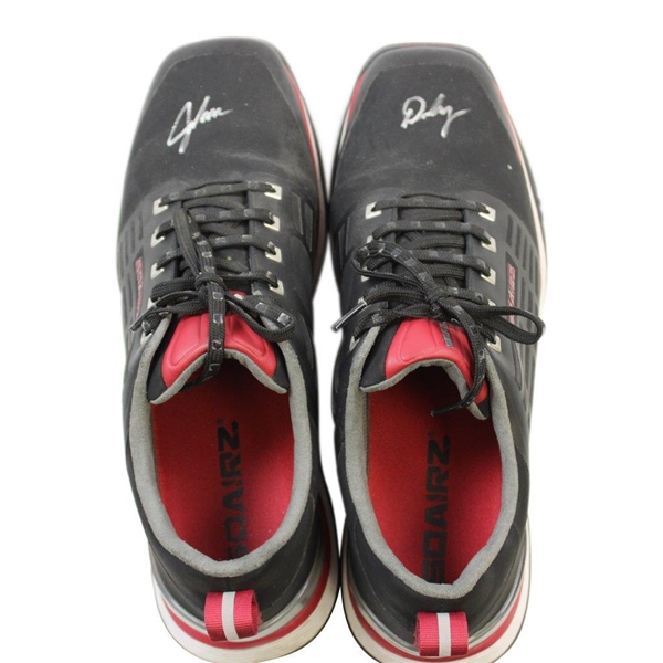 John Daly's Signed Personal Sqairz 'Black with Red & White' Golf Shoes - Size 12 JSA ALOA