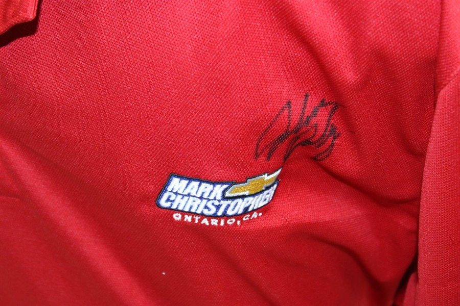 John Daly Signed Personal Match Worn 'Red' Golf Shirt with Sponsors - 3XL JSA ALOA