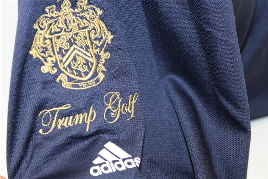 John Daly Signed Personal Match Worn 'Navy' Golf Shirt with Sponsors - 3XL JSA ALOA