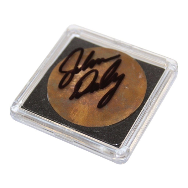 John Daly's Personal Custom Copper 'Wild Thing' Golf Ball Marker in Signed Case w/Bag JSA ALOA