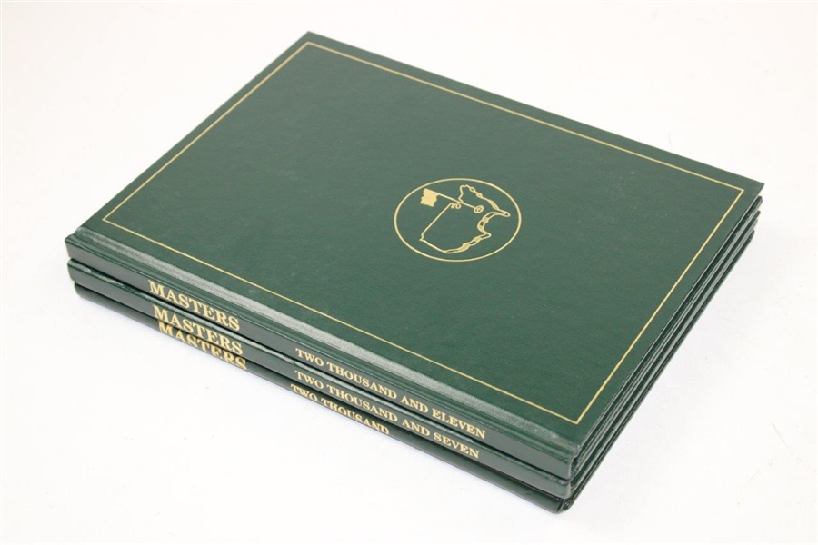 2000, 2007 & 2011 Masters Tournament Green Annual Books