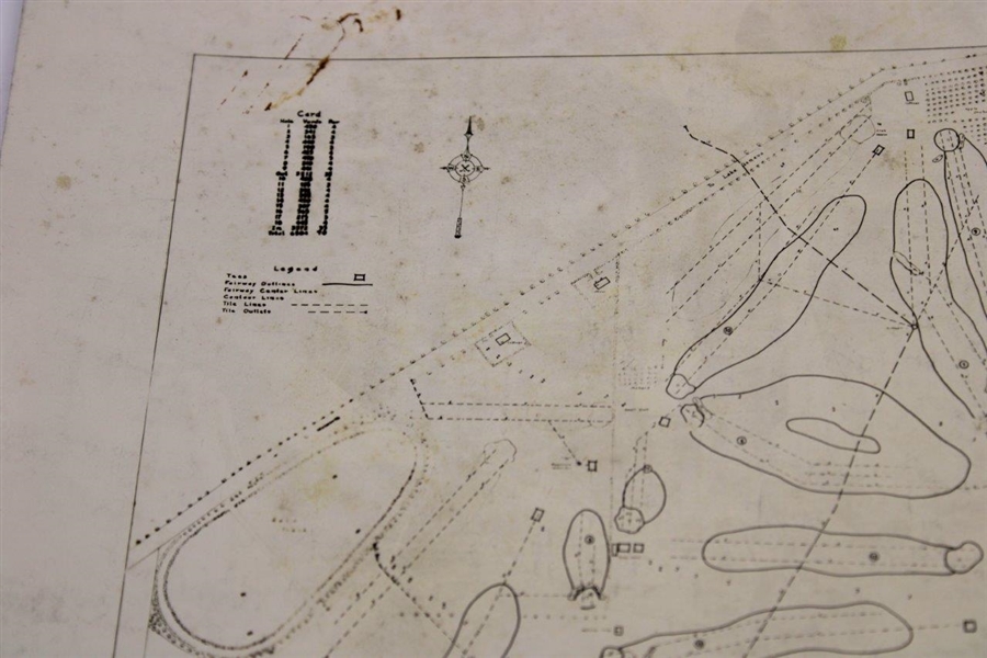 Early 1930's Kishwauketoe Country Club Lake Geneva, Wisconsin Course Plan - Wendell Miller Collection