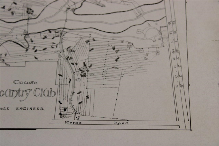 Early 1930's Columbus Country Club Lodge No. 37 B. P. O. E.  Drainage Plan - Wendell Miller Collection