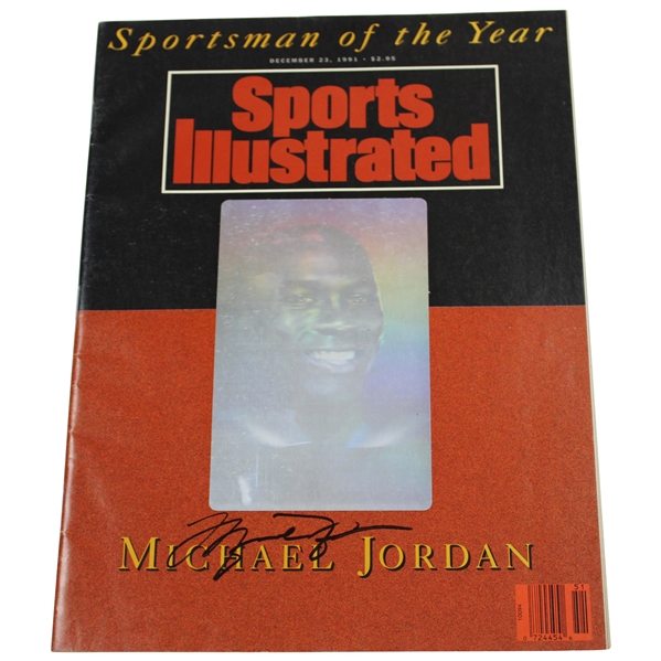 Michael Jordan Signed Sportsman Of The Year 1991 Sports Illustrated Newsstand Magazine JSA ALOA