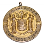 R.A. Whitcombes 1935 Great Britain Ryder Cup Team Gold Medal