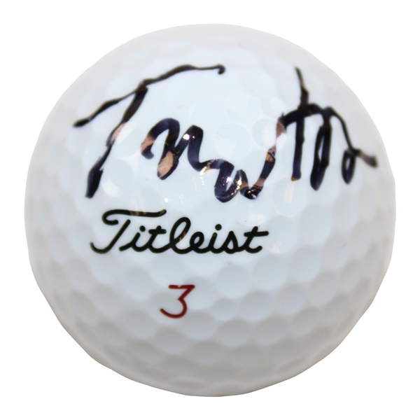 Tom Watson Signed Titleist Logo Golf Ball JSA #DD59266