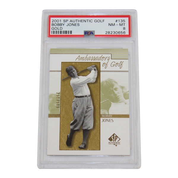 Bobby Jones 2001 SP Authentic Gold Golf Card #135 PSA 8 NM-MT #28230656