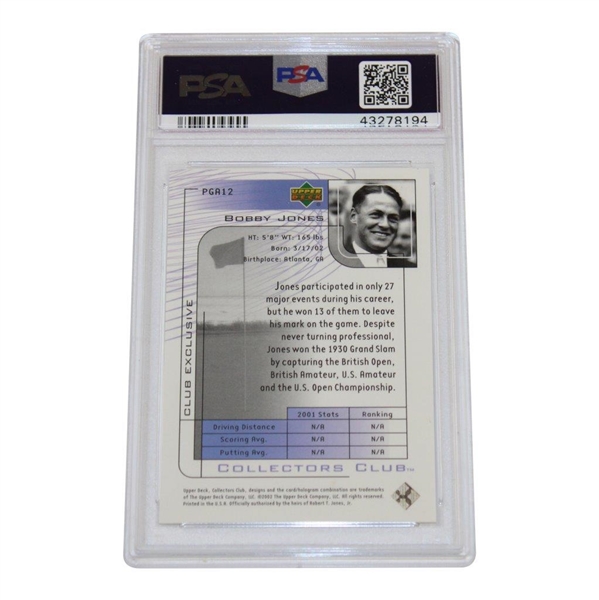 Bobby Jones 2002 Upper Deck Collector's Club Golf Card #PGA12 PSA 7.5 NM+ #43278194