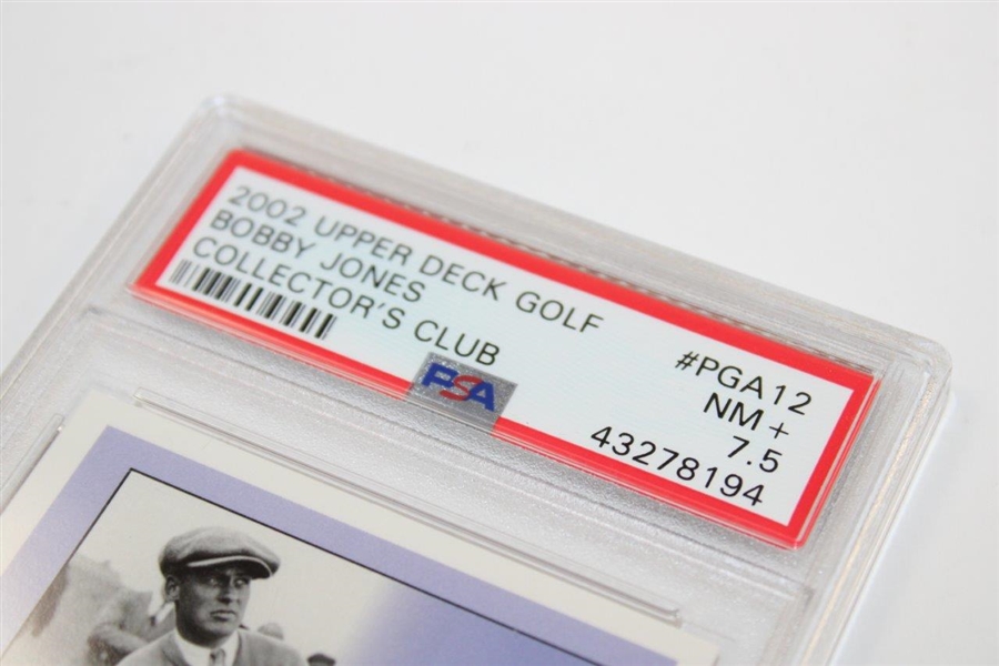Bobby Jones 2002 Upper Deck Collector's Club Golf Card #PGA12 PSA 7.5 NM+ #43278194