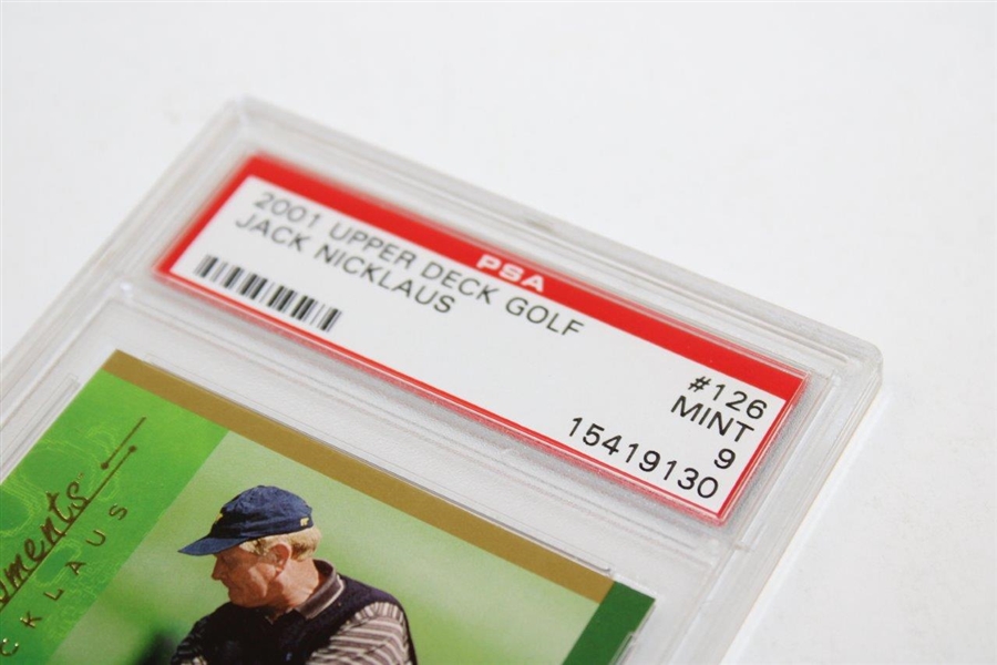 Jack Nicklaus 2001 Upper Deck Golf Card #126 PSA 9 MINT #15419130