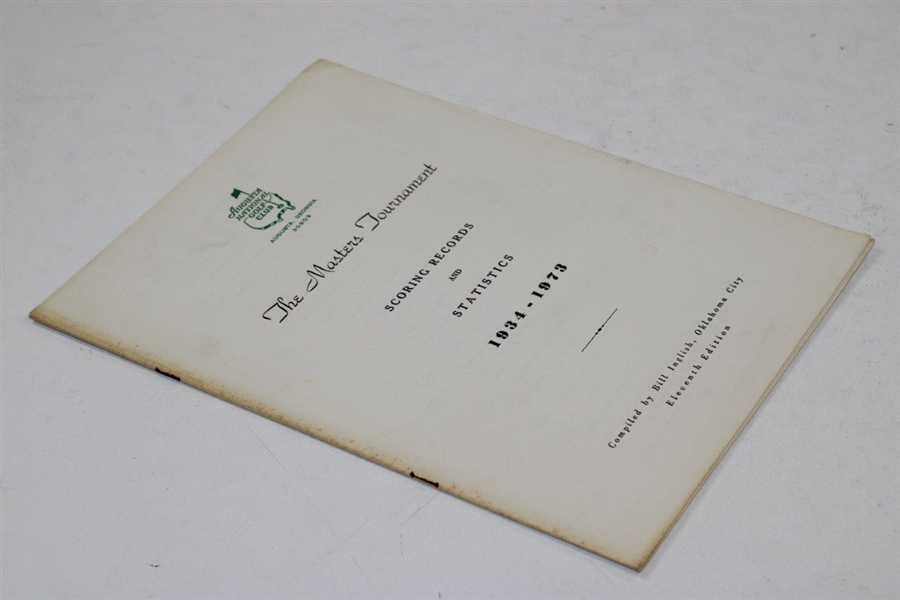 1974 Augusta National 'The Masters Tournament Scoring Records & Statistics' Booklet - Inglish