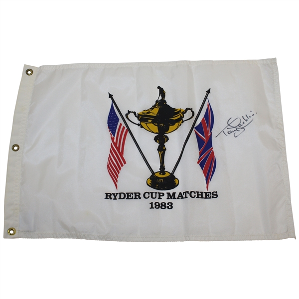 Tony Jacklin Signed 1983 Ryder Cup Matches Flag JSA ALOA