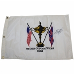 Tony Jacklin Signed 1983 Ryder Cup Matches Flag JSA ALOA