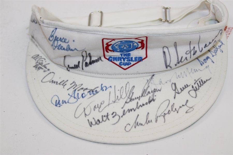 Arnold Palmer & others Signed The Chrysler Cup' Visor JSA ALOA