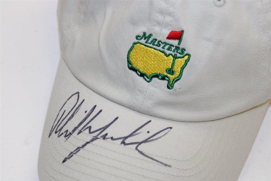 Phil Mickelson Signed Undated Masters Stone Caddy Hat JSA #QQ01382