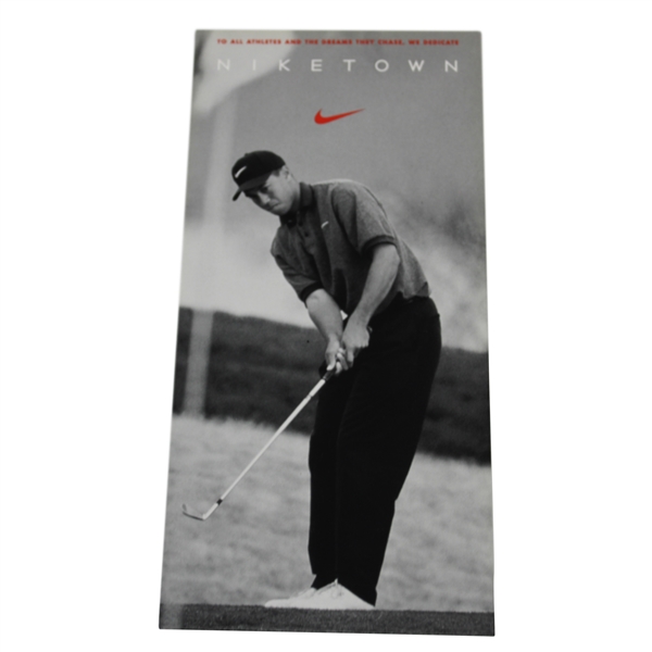 Tiger Woods 1996 Niketown Rookie Card/Ad Piece - Great Condition