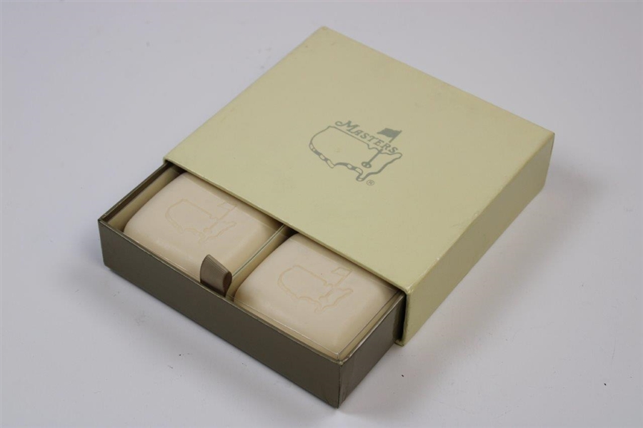 Masters Box of Four (4) Masters Logo Cream Colored Soap Bars - Unused in Original Box