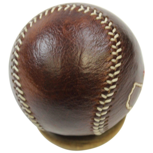 Masters Limited Edition Berckman's Links & Kings Leather Baseball in Drawstring Pouch with Stand