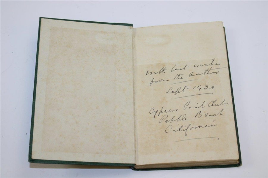 Alister MacKenzie Inscribed 1920 'Golf Architecture' Book With best wishes from the author 