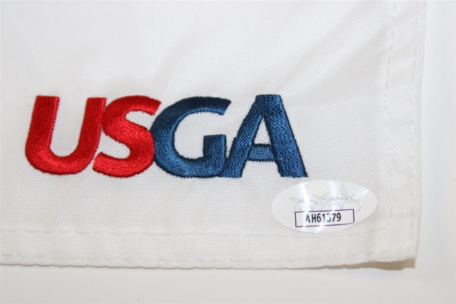 Matthew Fitzpatrick Signed 2022 US Open at The Country Club Flag JSA #AH61379