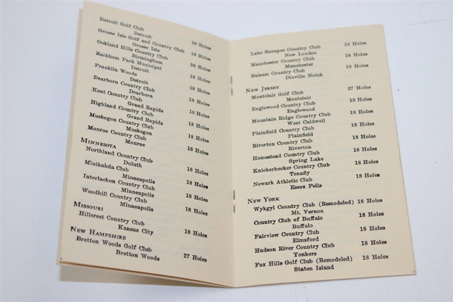 Photo of Donald Ross & Seldom Seen 1930 Booklet Showing Prominent Golf Courses Designed By Ross