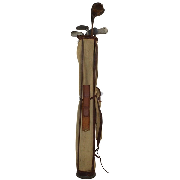 Golf Bag Made by Cliff with Six (6) Woodshaft Clubs