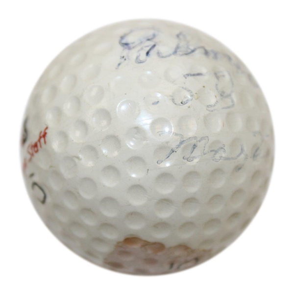 Arnold Palmer's 1958 Masters Winning Wilson Golf Ball-Gifted to Ralph Hutchison