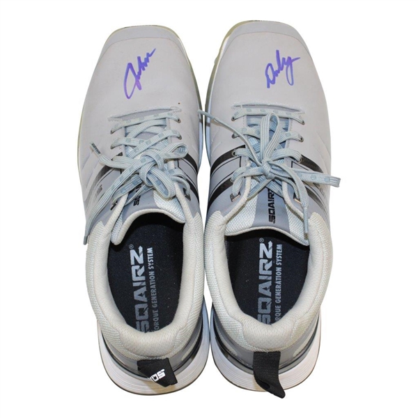 John Daly's Signed Personal Sqairz 'Gray, Lt Gray & Black' Golf Shoes - Size 12 JSA ALOA