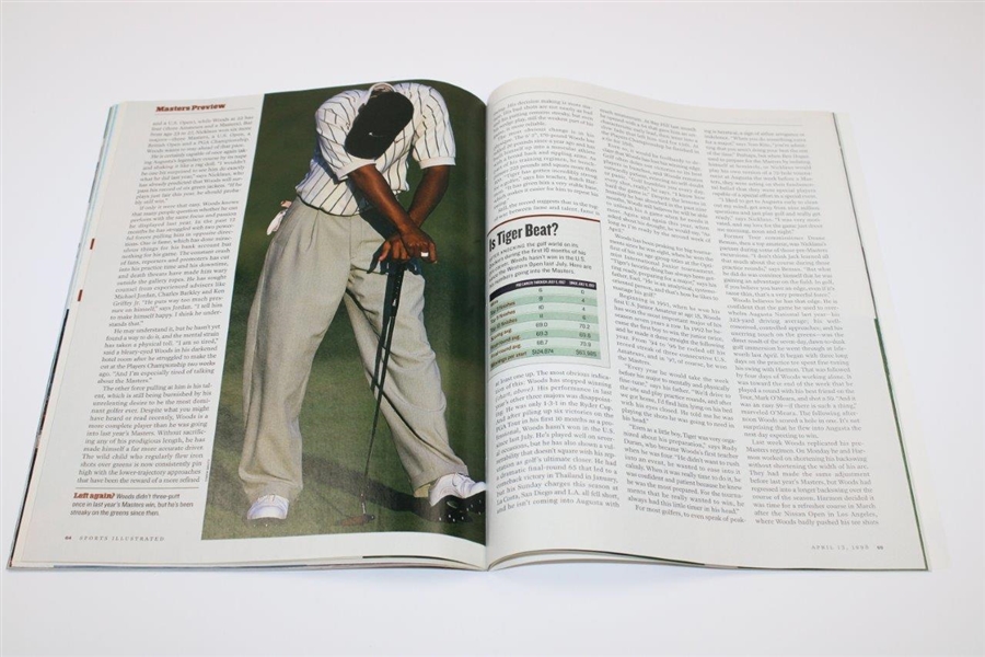 Tiger Woods Signed 1998 Masters Week Sports Illustrated Magazine JSA ALOA