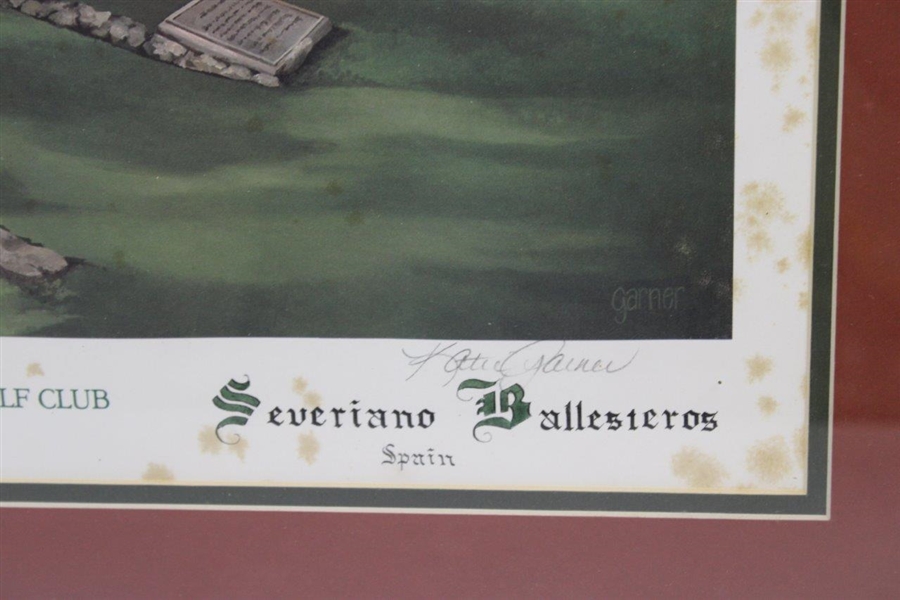 Seve Ballesteros Signed Ltd Ed Masters Print #827/1000 12th Hole by Artist Garner JSA ALOA