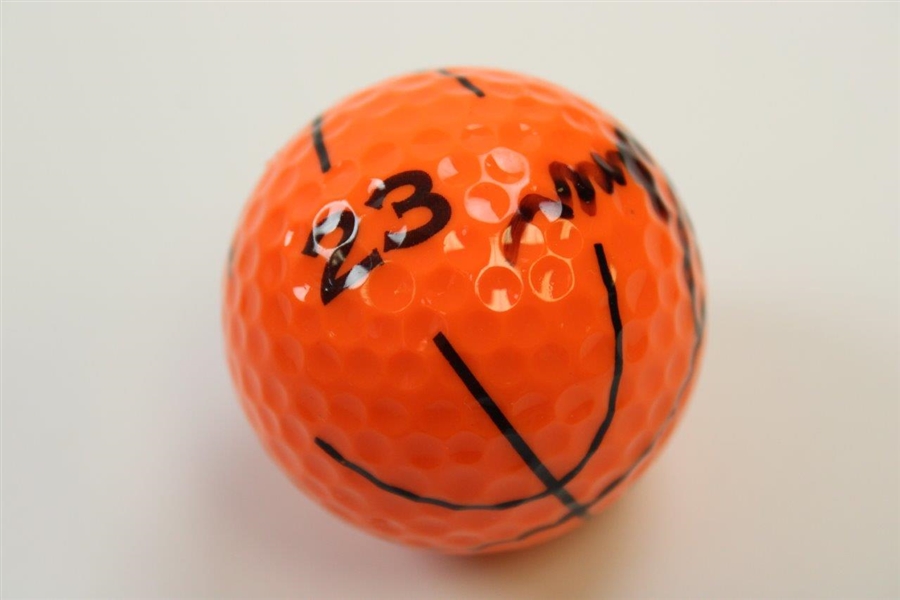 Arnold Palmer Signed Michael Jordan #23 Orange Golf Golf Ball JSA ALOA