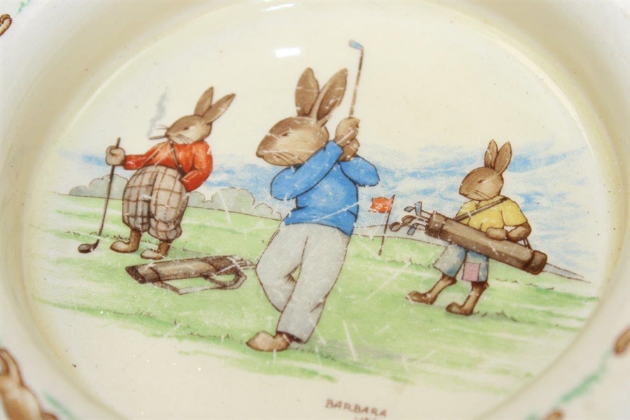 Royal Doulton Bunnykins Golf Themed Ceramic 6 Diameter Dish