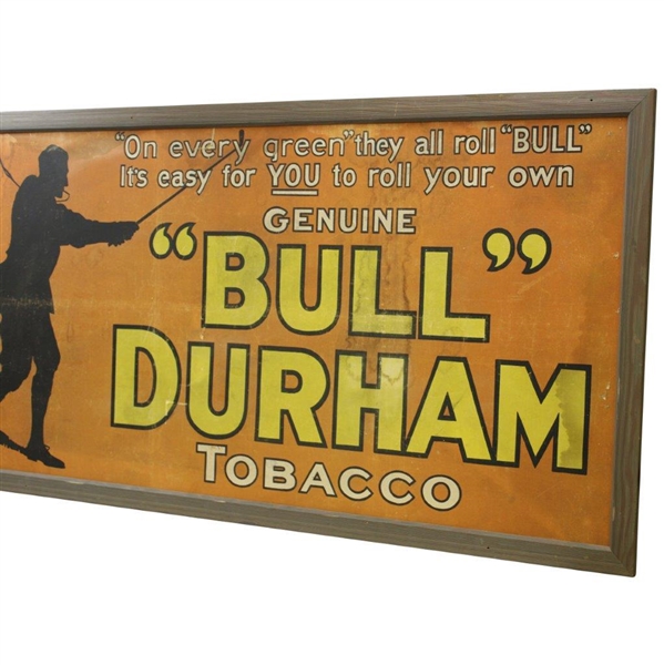 Early 1900’s Bull Durham Tobacco Co. Golf Advertising Sign - Large Version Framed