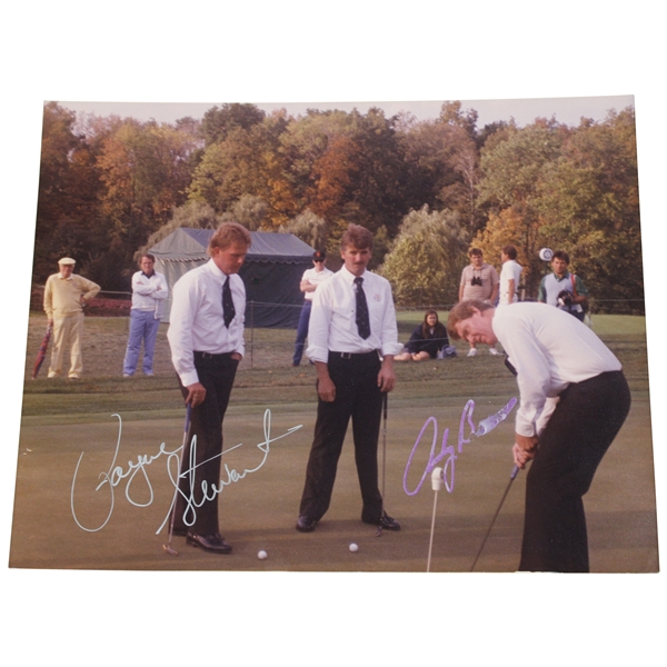 Payne Stewart & Andy Bean Signed 1987 Ryder Cup 8x10 Photo JSA ALOA