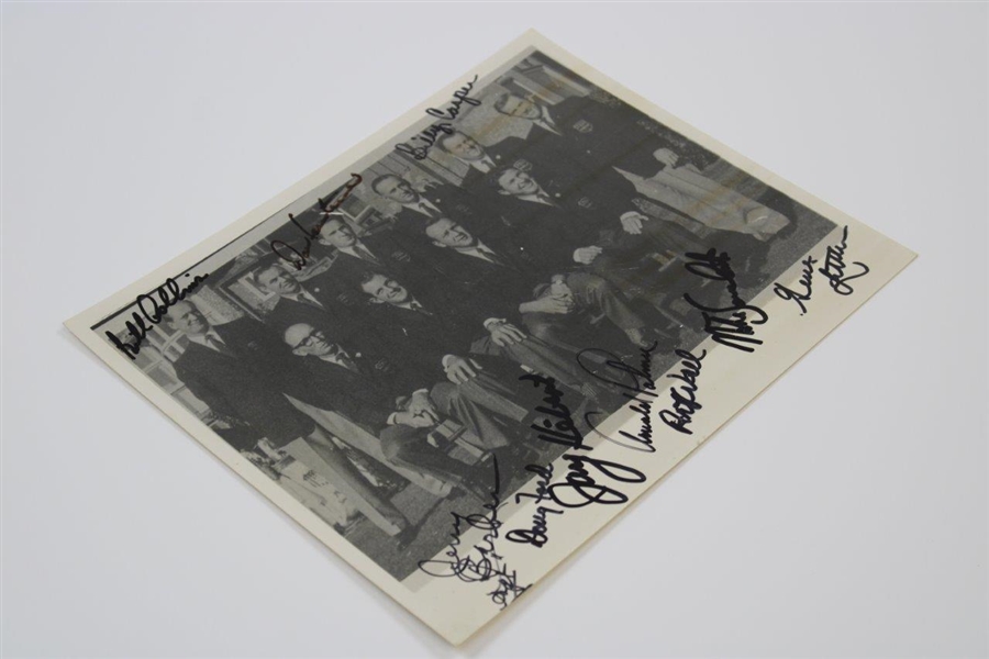 Arnold Palmer & 1961 US Champion Ryder Cup Team Signed 8x10 Photo JSA ALOA