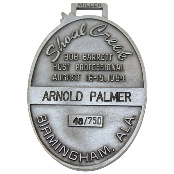 Arnold Palmer's Personal Bag Tag 66th PGA at Shoal Creek
