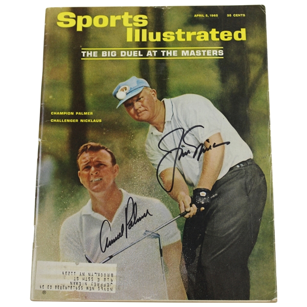 Jack Nicklaus & Arnold Palmer Signed 1965 Sports Illustrated Masters Magazine