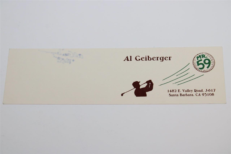 Al Geiberger Signed Replica 1977 Danny Thomas Memphis Classic Scorecard JSA ALOA