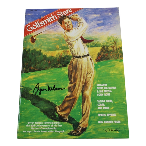 Byron Nelson Signed 'The Golfsmith Store' Magazine JSA ALOA