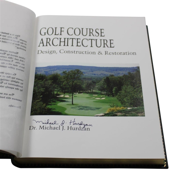 Golf Course Architecture' Ltd Ed 50/50 Book w/Slip Case Signed by Author Hurdzan
