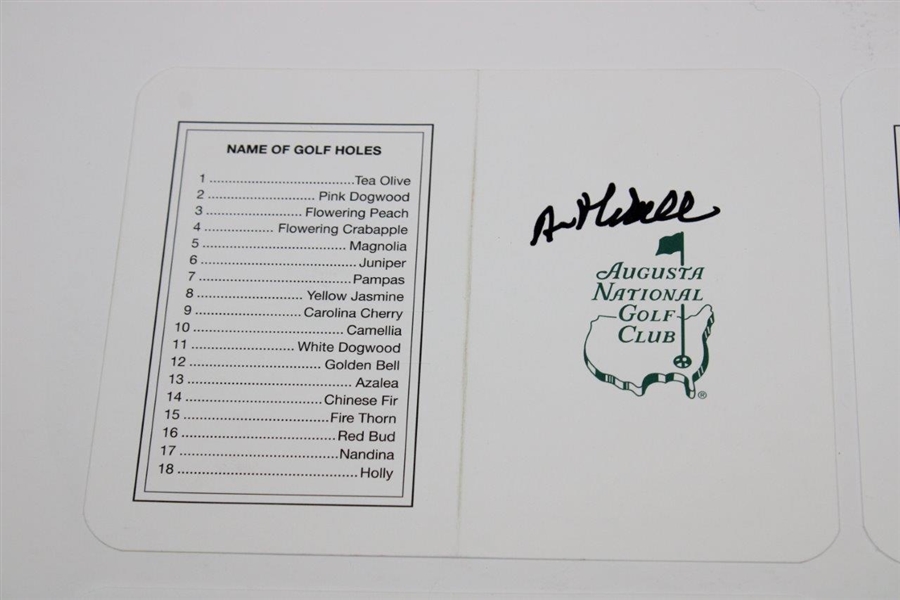 Charles Coody, Gary Player, Fuzzy Zoeller & Art Wall Signed Augusta Scorecards JSA ALOA