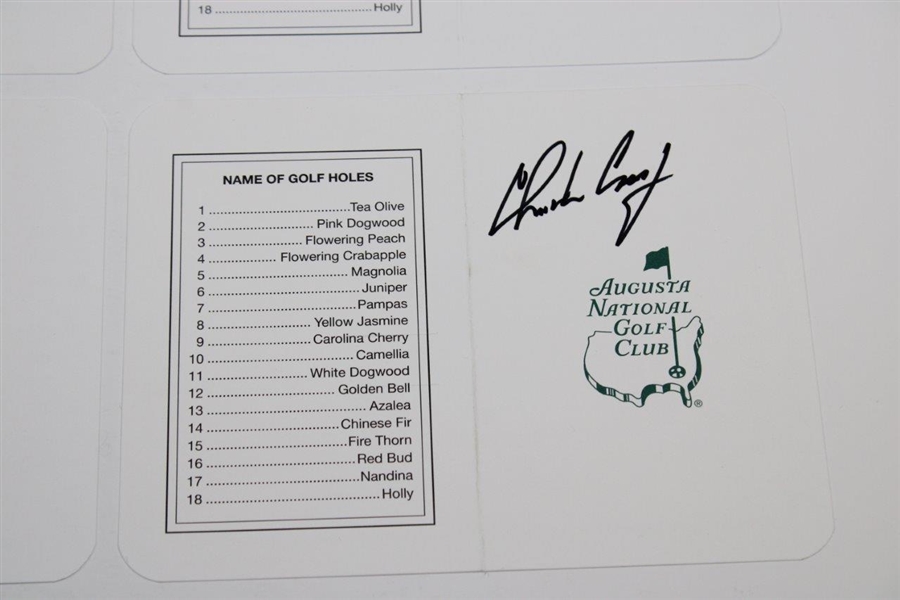 Charles Coody, Gary Player, Fuzzy Zoeller & Art Wall Signed Augusta Scorecards JSA ALOA
