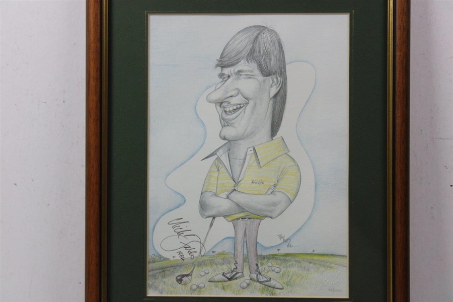 Nick Faldo Signed Ltd Ed Rafty Caricatures Print - Part of 1992 Grand Slam Winners Set JSA ALOA
