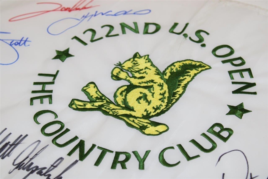 Champ Fitzpatrick & Major Champs Signed 2022 US Open Embroidered Flag JSA ALOA